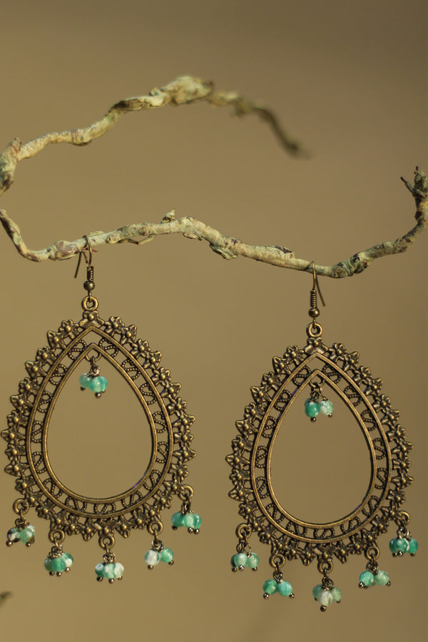 Rimjhim | Beaded Earrings | Pale Pistachio Green