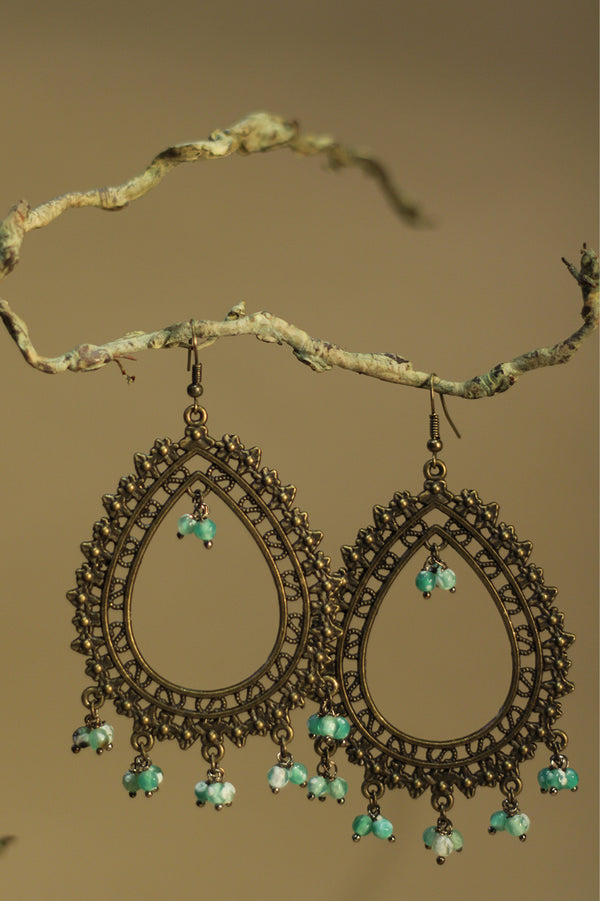 Rimjhim | Beaded Earrings | Pale Pistachio Green