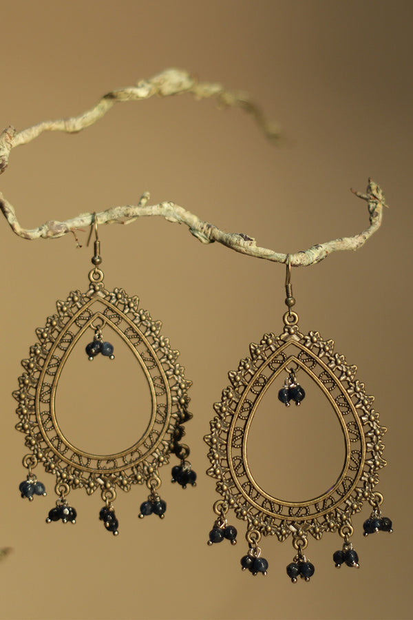 Rimjhim | Beaded Earrings | Blue