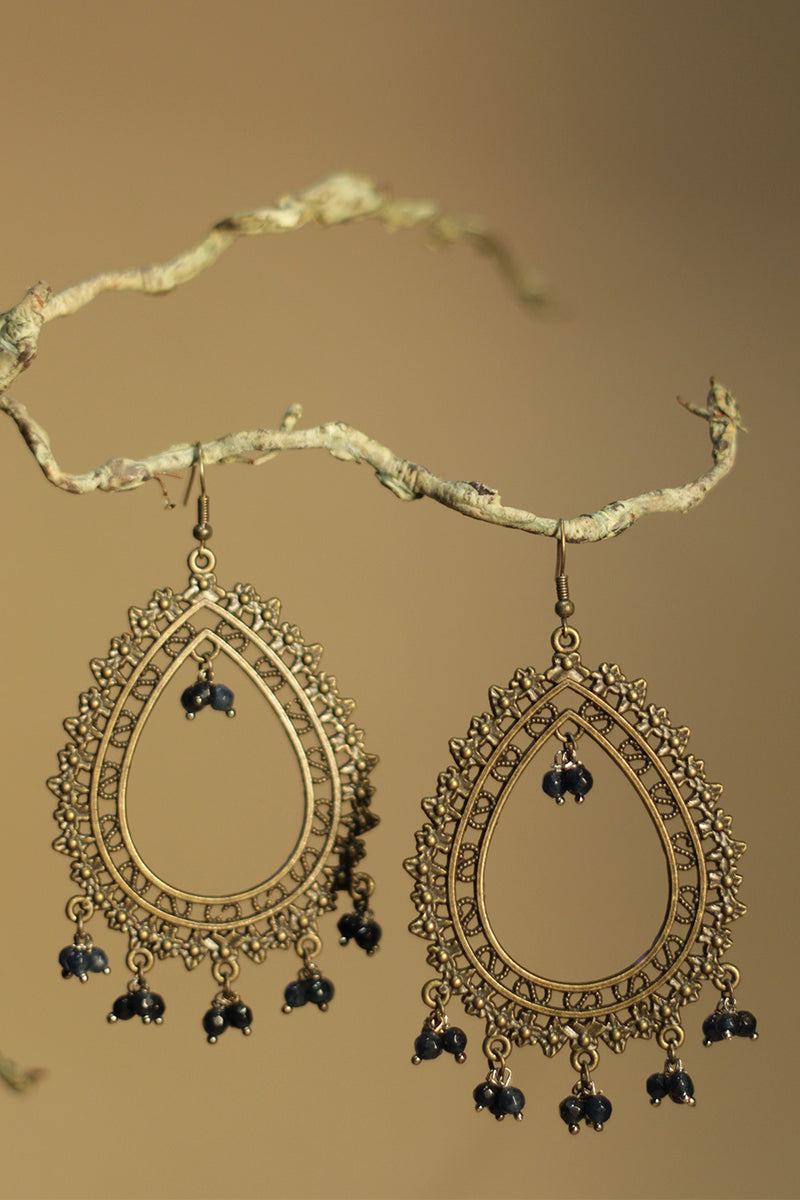 Rimjhim | Beaded Earrings | Blue