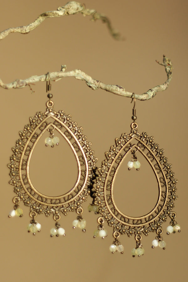 Rimjhim | Beaded Earrings | Pale Lemon