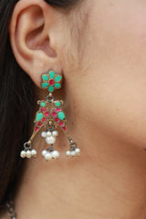 Mayura | Silver Temple Earrings