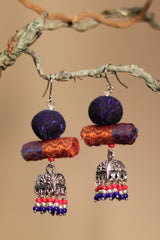 Nakhre | Potli Jhumka | Orange & Purple Khunn