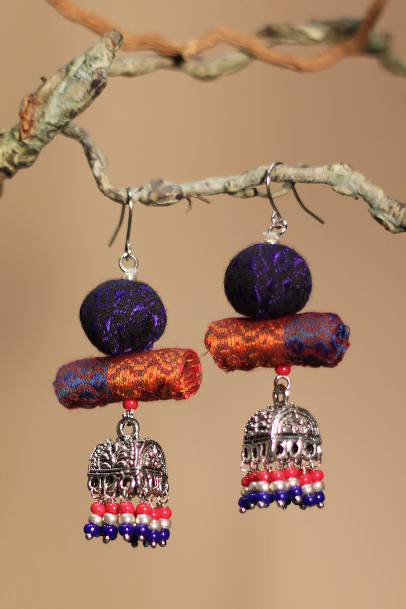 Nakhre | Potli Jhumka | Orange & Purple Khunn