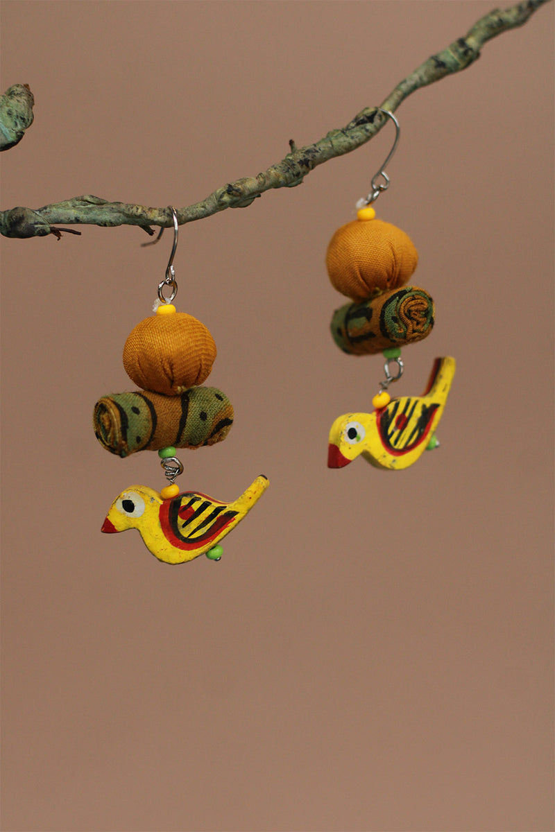Nakhre | Chindi Chidiya Earring | Mustard