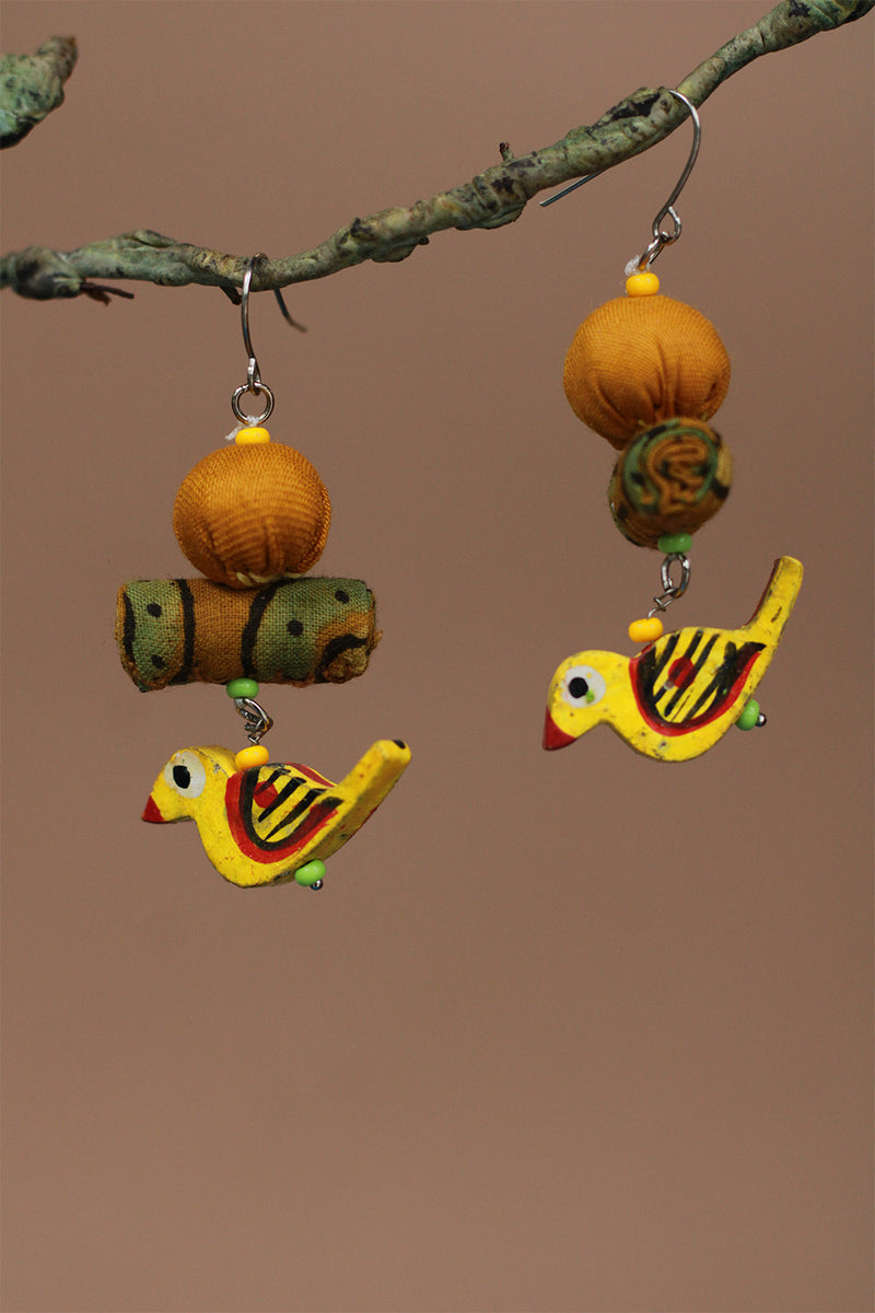 Nakhre | Chindi Chidiya Earring | Mustard