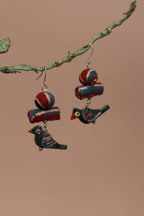 Nakhre | Chindi Chidiya Earring | Red & Purple