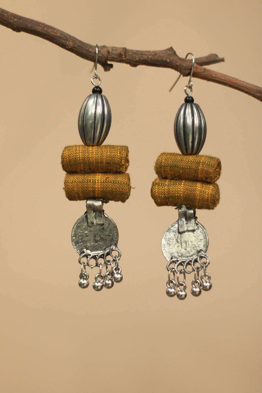 Nakhre | Chindi Coin Earring | Mustard