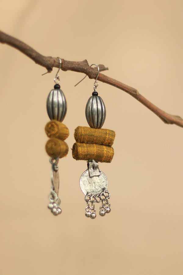 Nakhre | Chindi Coin Earring | Mustard