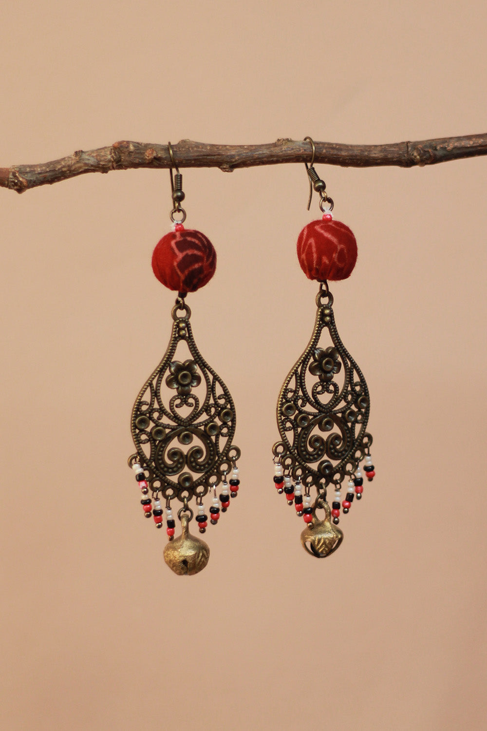 Nakshita | Chindi Earrings | Rust