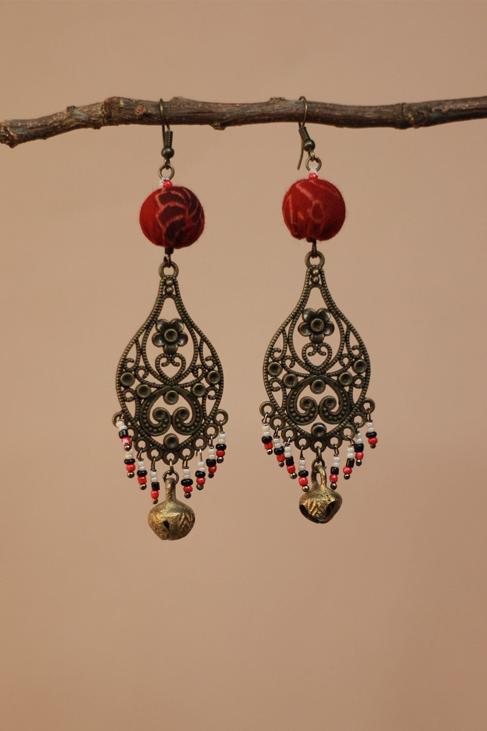 Nakshita | Chindi Earrings | Rust