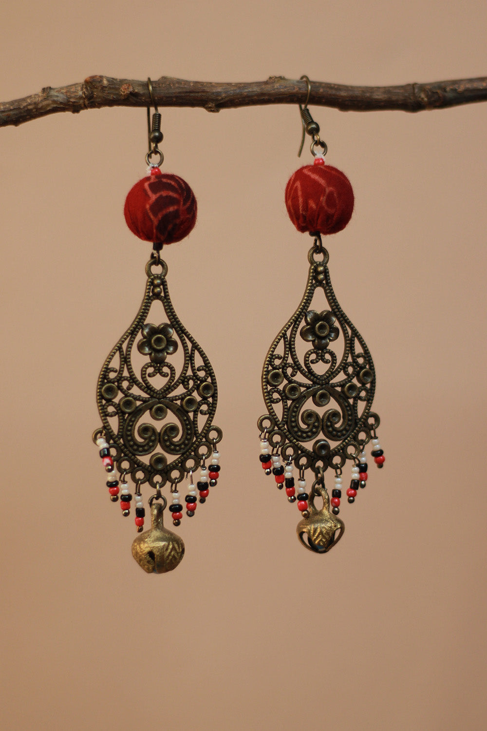 Nakshita | Chindi Earrings | Rust