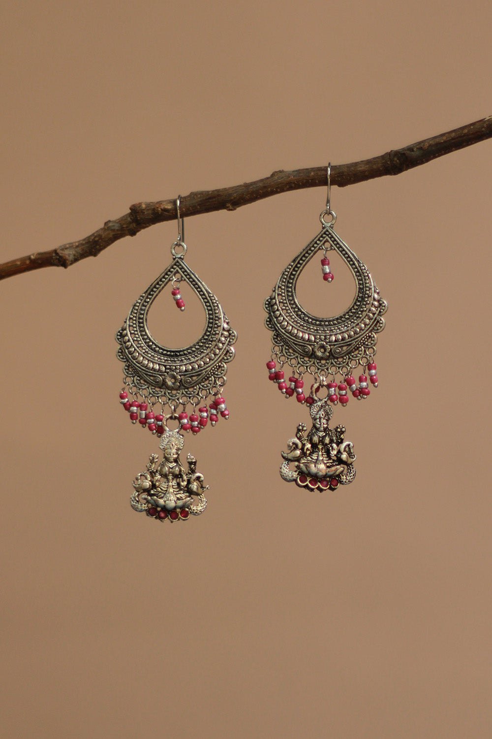 Rimjhim | Beaded Earrings | Pink