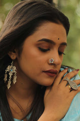 Feather Drops Turkmani Earrings