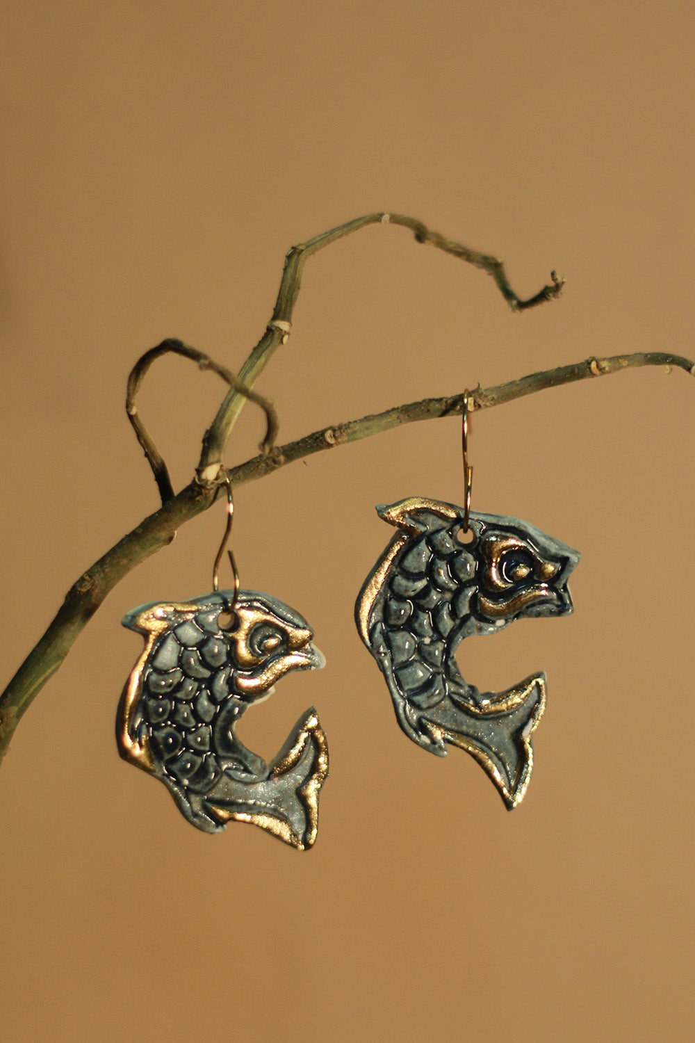Mrida | Ceramic Earrings | Fish