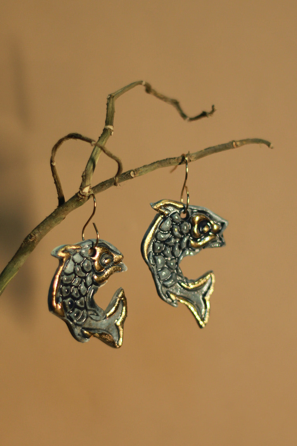 Mrida | Ceramic Earrings | Fish