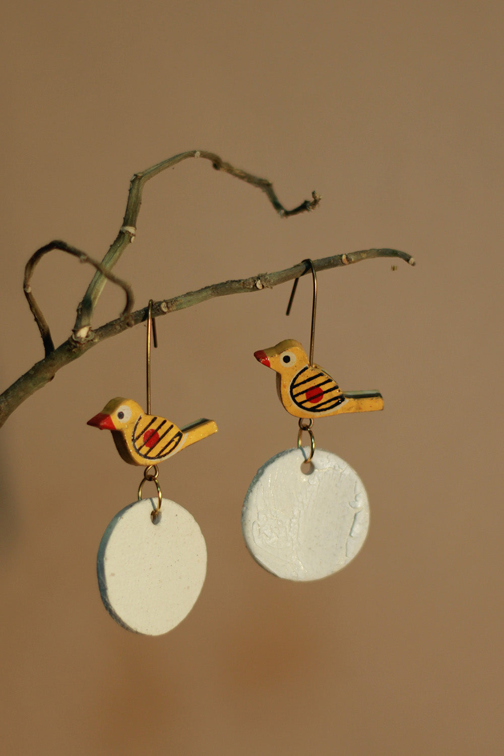Mrida | Ceramic Earrings | Bird