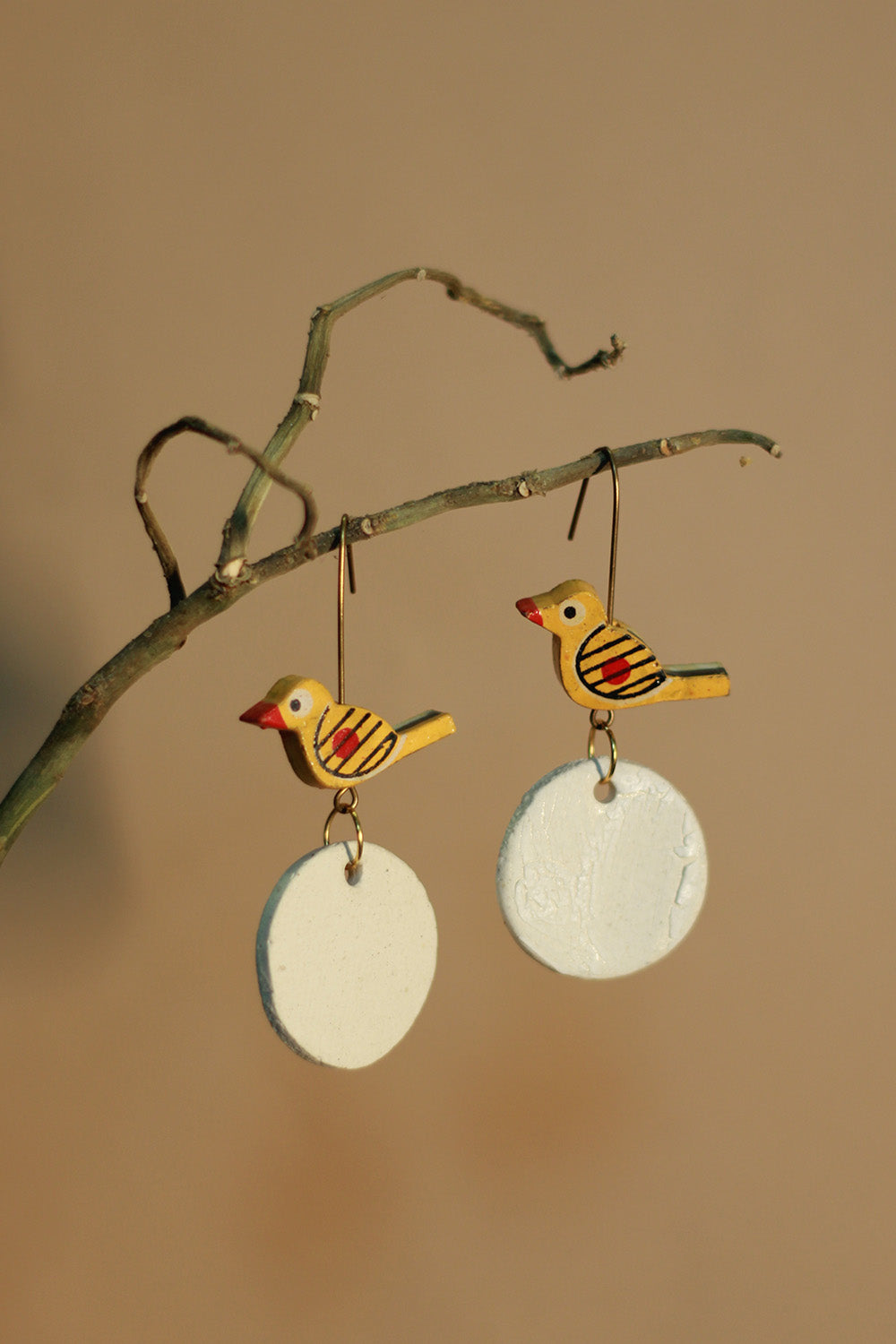 Mrida | Ceramic Earrings | Bird