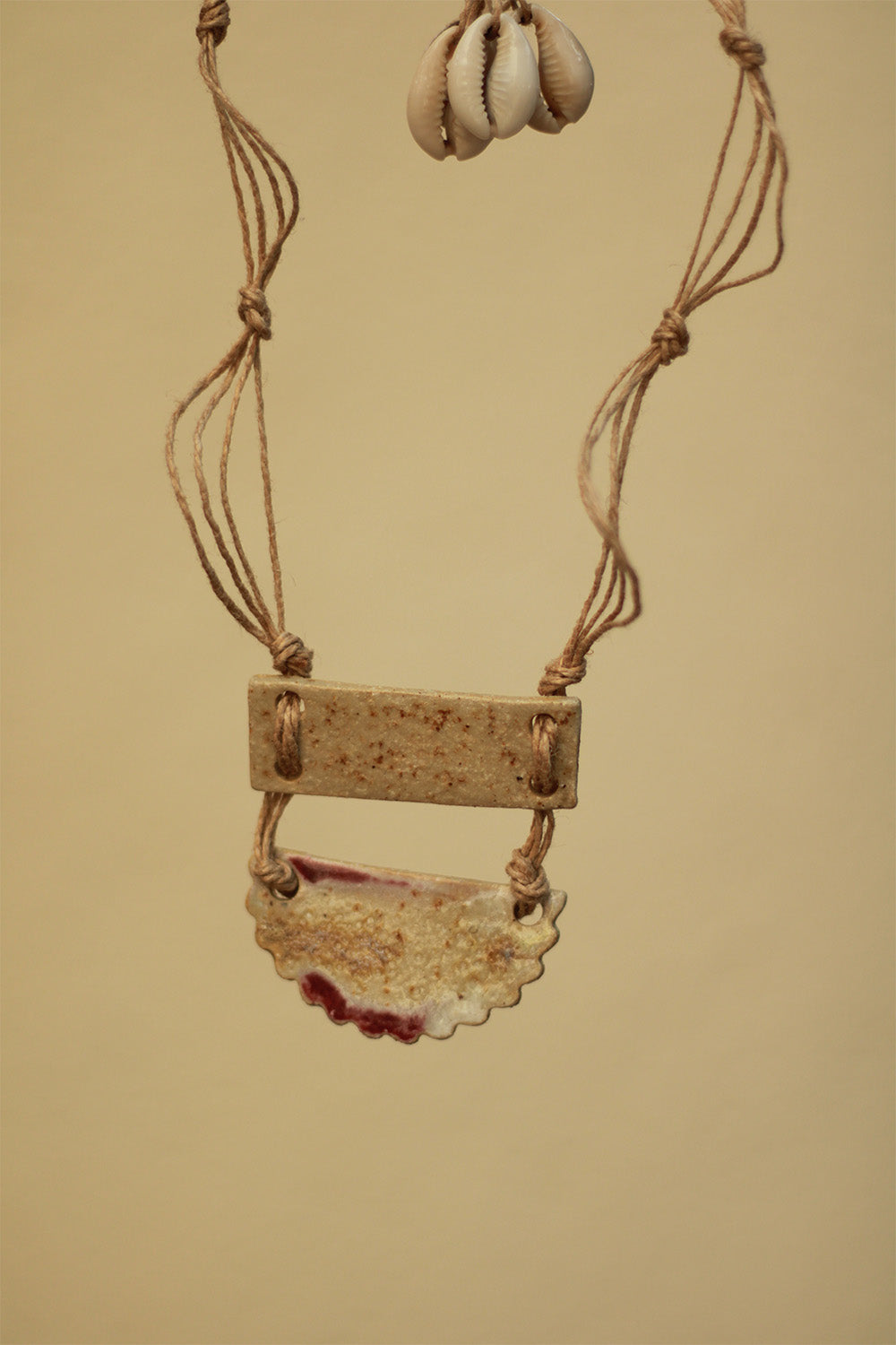 Mrida | Ceramic Necklace | Speckled Pendant