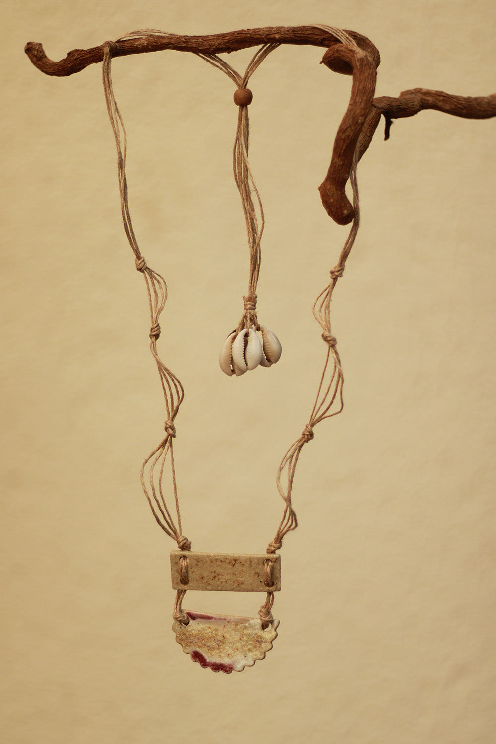 Mrida | Ceramic Necklace | Speckled Pendant