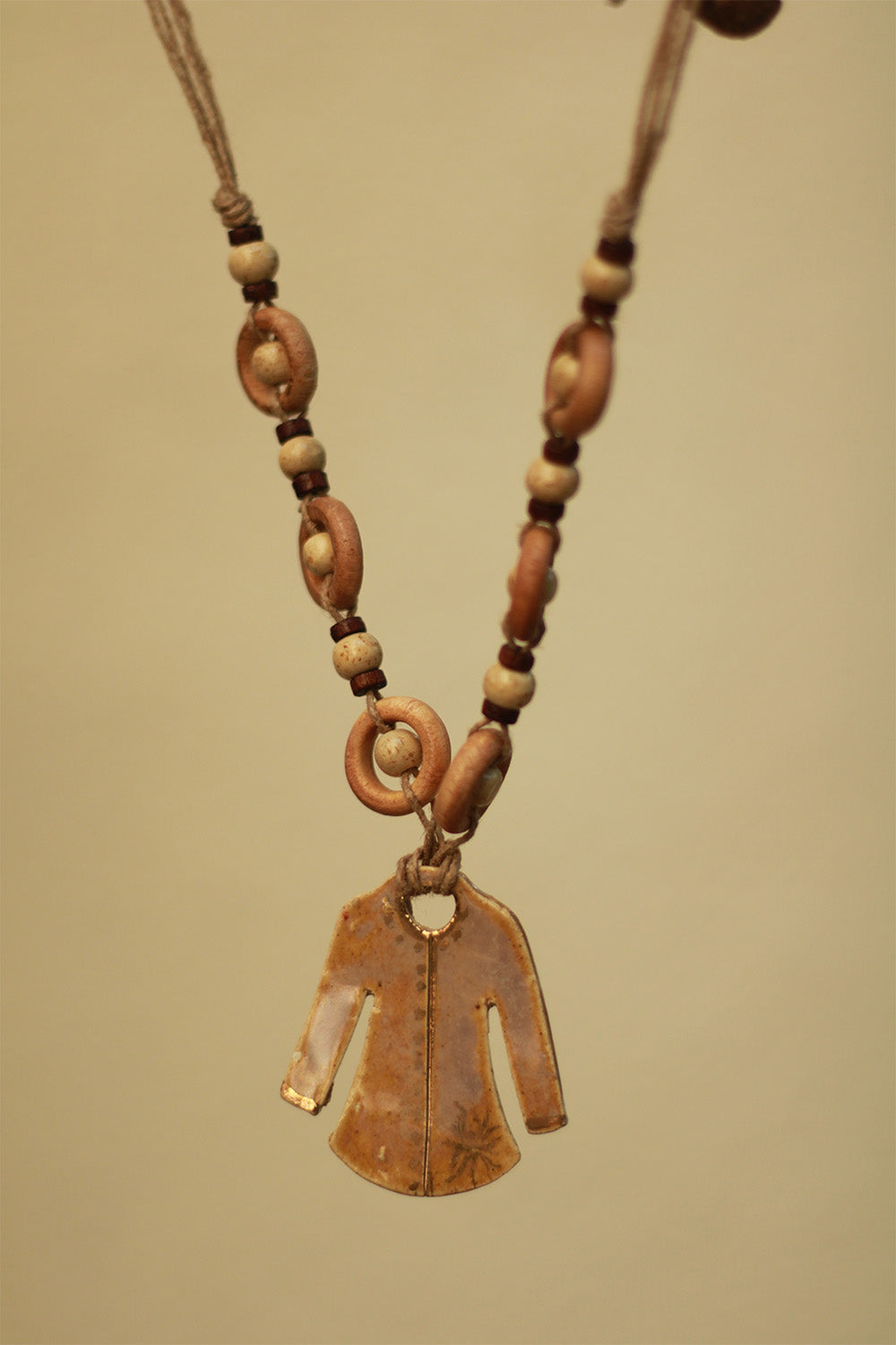Mrida | Ceramic Necklace | Mustard Shirt Pendant