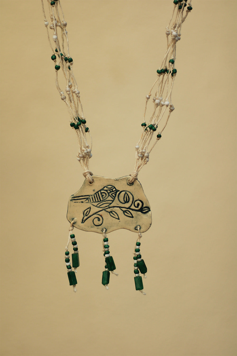 Mrida | Ceramic Necklace | Bird