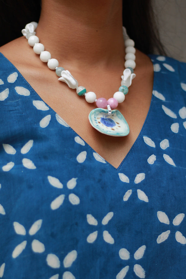 Ceramic Necklace | White