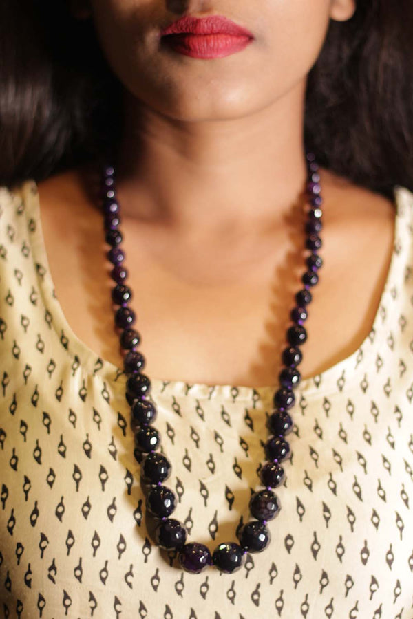Agate Gradient Necklace | Deep Purple
