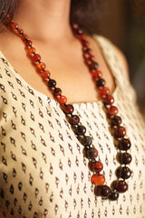 Agate Gradient Necklace | Reddish Orange