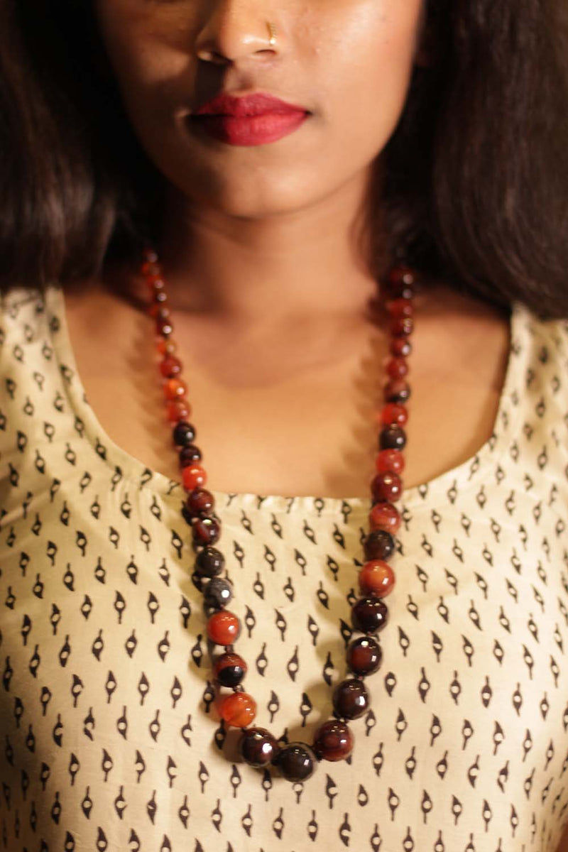 Agate Gradient Necklace | Reddish Orange