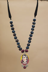 Rangili | Chindi beads necklace | Handpainted Pendant