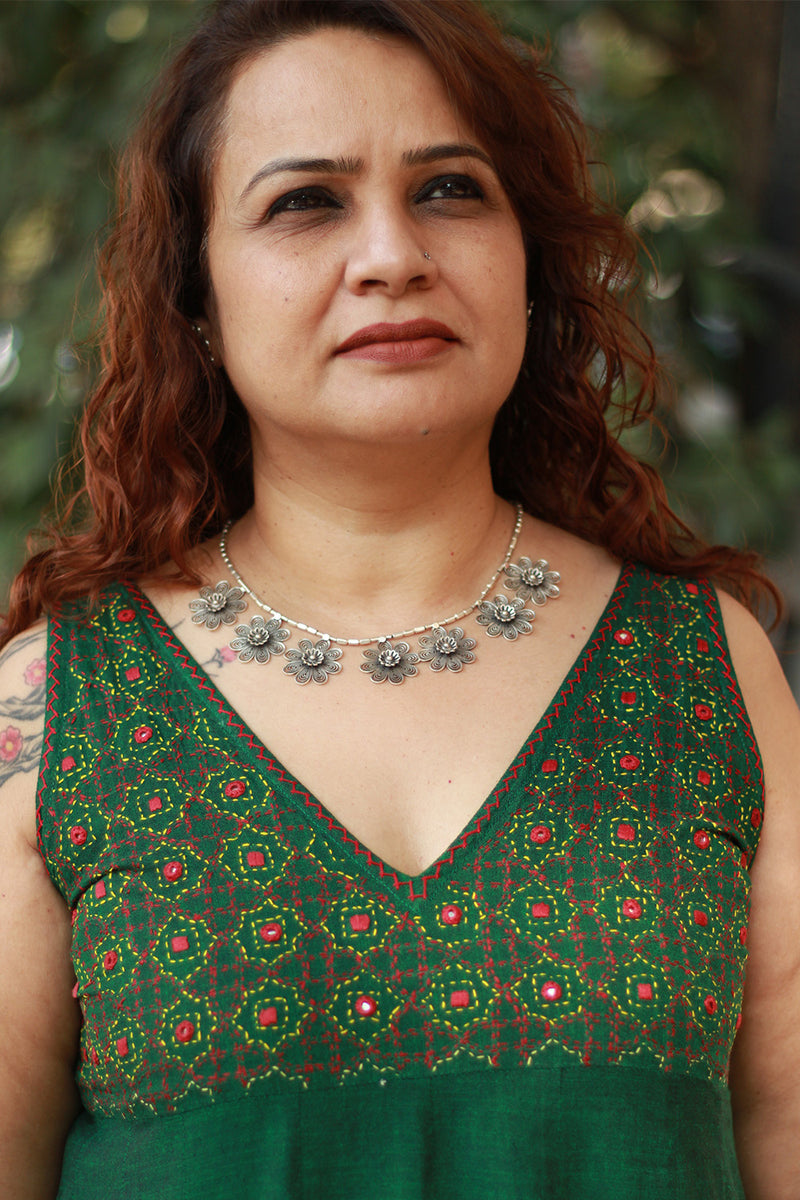 Gul Tarang | Pure Silver Necklace