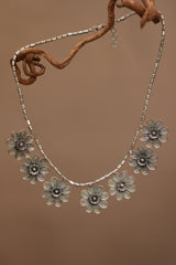 Gul Tarang | Pure Silver Necklace