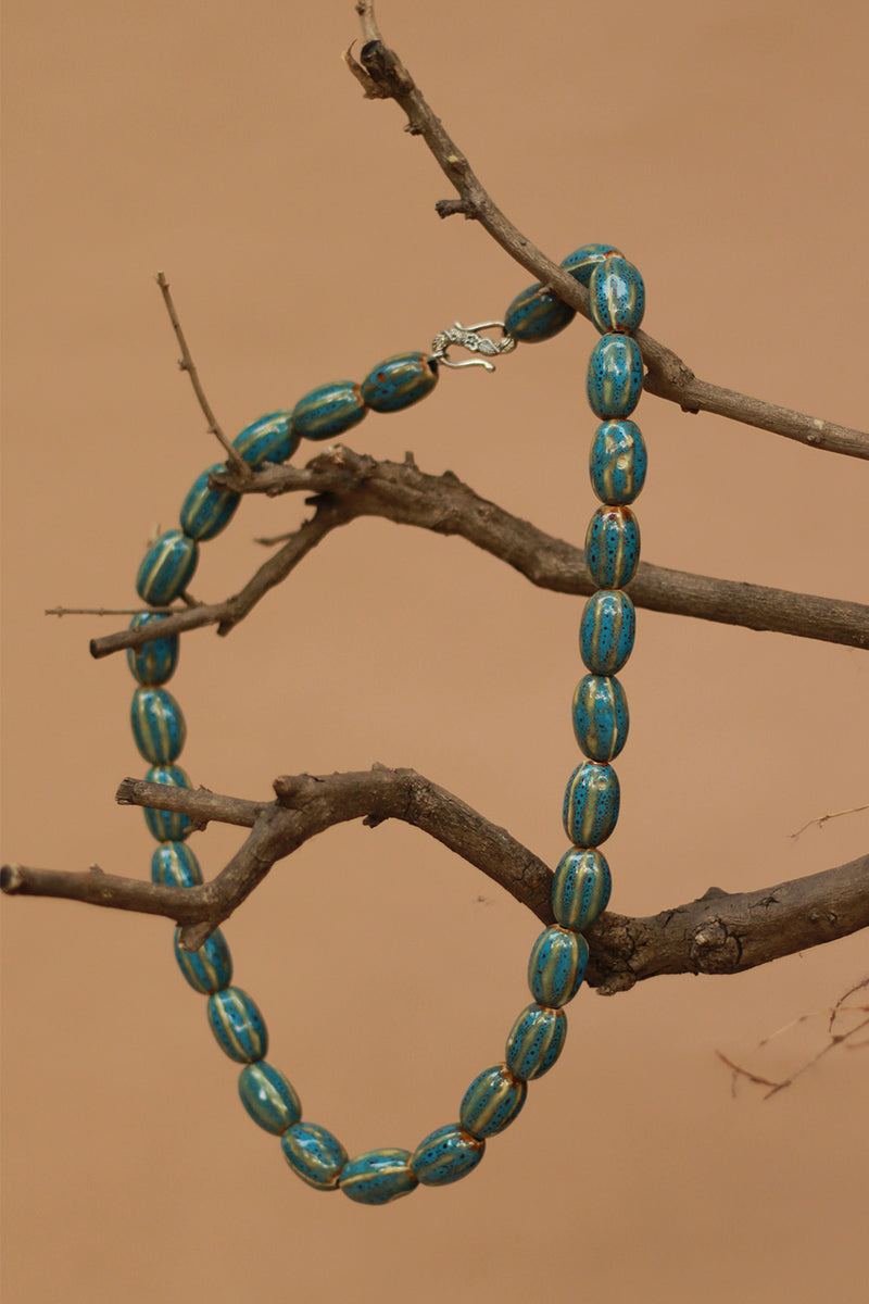 Necklace | Blue Ceramic Beads