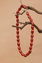 Necklace | Red Ceramic Beads