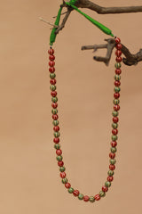 Necklace | Green & Red Ceramic Beads