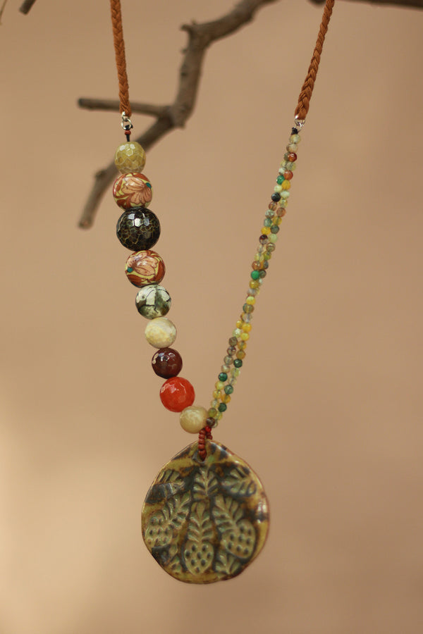 Ceramic Necklace | Green