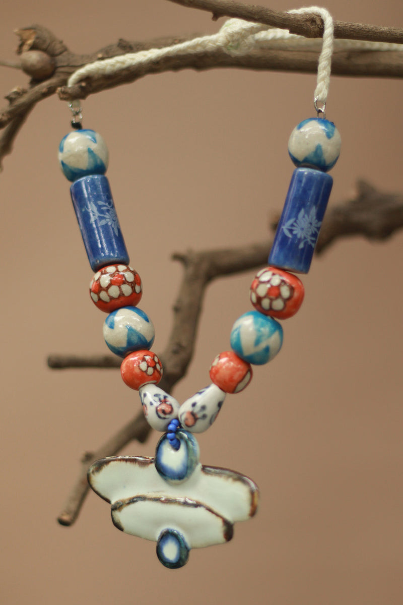 Ceramic Necklace | Blue