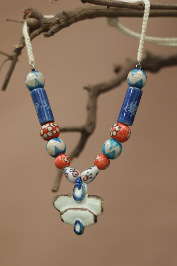 Ceramic Necklace | Blue