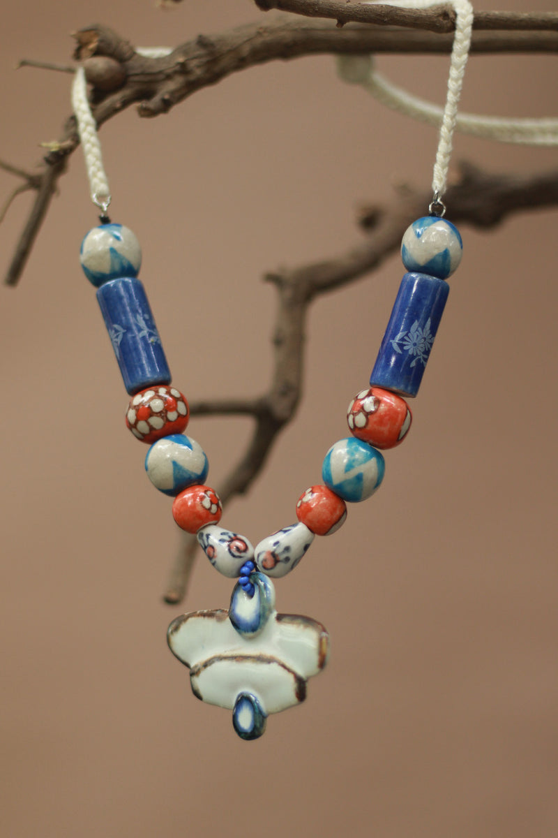 Ceramic Necklace | Blue