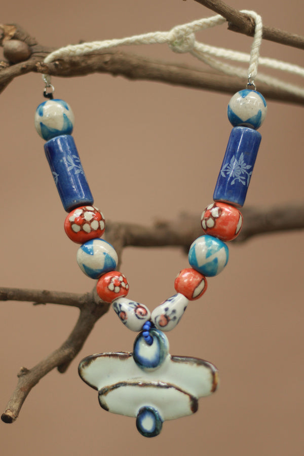 Ceramic Necklace | Blue