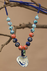 Ceramic Necklace | Cyan