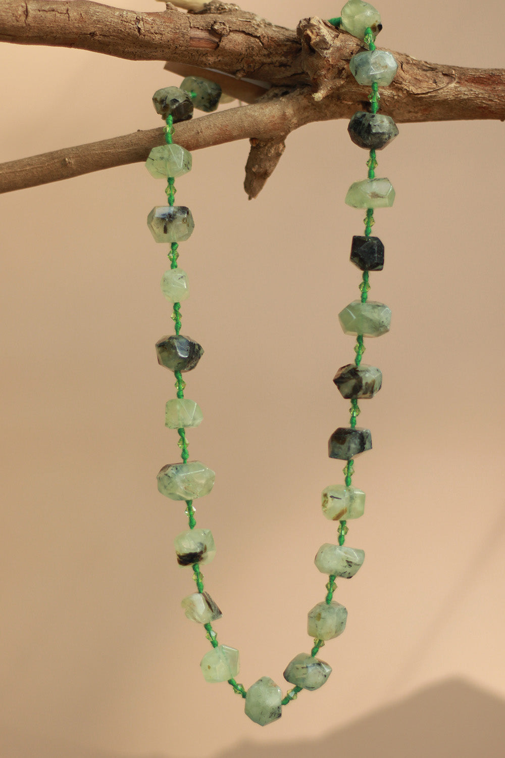 Necklace | Faceted Prehnite