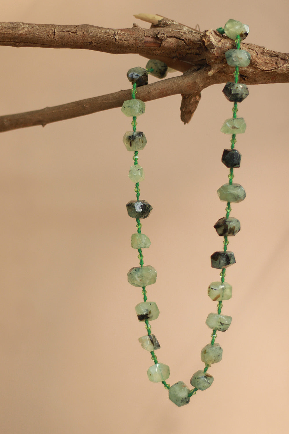 Necklace | Faceted Prehnite