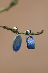 Sadhvi | Cup & Saucer Earrings |Blue