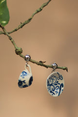 Sadhvi | Ceramic Cup & Saucer Earrings | Waves