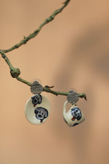 Sadhvi | Ceramic Cup & Saucer Earrings | Puppy