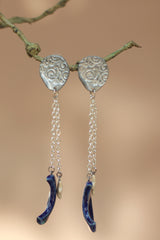 Sadhvi | Ceramic Moon & Star Earrings