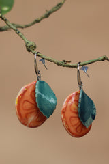 Sadhvi | Ceramic Orange Earrings