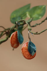 Sadhvi | Ceramic Orange Earrings